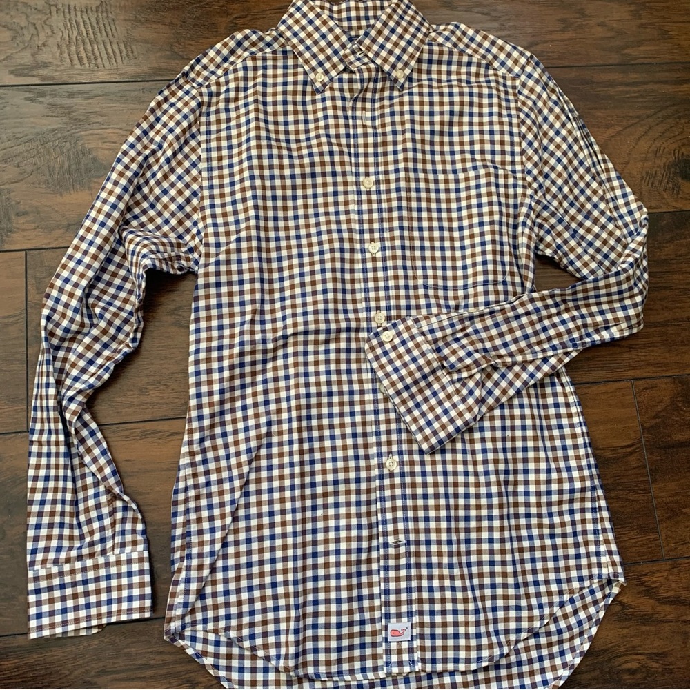 Vineyard vines | gingham plaid slim fit Murray shirt XS